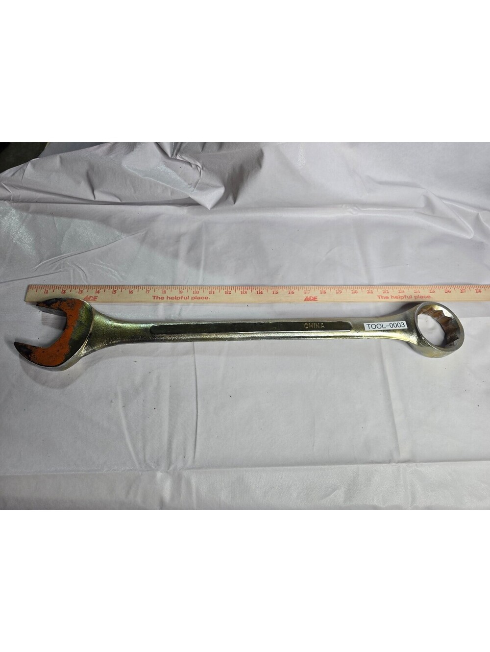 2-1/4" Heavy Duty Combination Wrench 26" Long Open & Box End 7lb 4.5oz